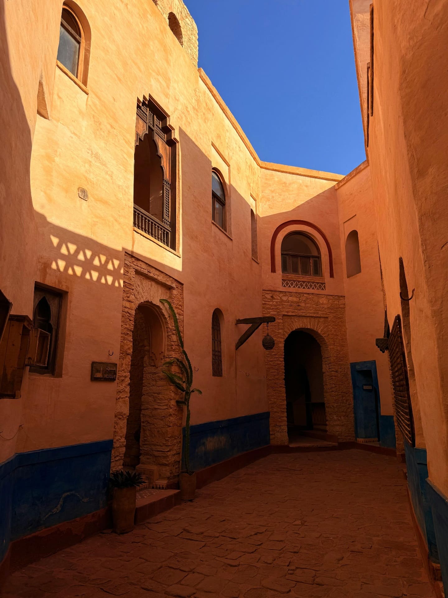 Traditional Moroccan riad courtyard